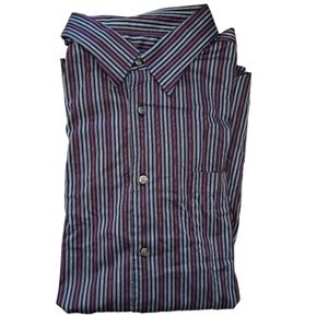 Kenneth Roberts Striped Button-Down Shirt Size XXL